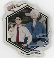 鬼太郎之父&水木(六角形)"鬼太郎誕生鬼太郎之謎交換式壓剋力貼紙收藏>