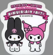 マイメロディ＆クロミ(入れ替わり) ダイカットステッカー C 「サンリオキャラクターズ MY MELODY・KUROMI ANNIVERSARY PARTY」