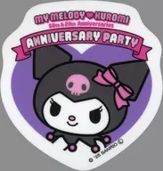 クロミ(枠/ハート) ダイカットステッカー J 「サンリオキャラクターズ MY MELODY・KUROMI ANNIVERSARY PARTY」