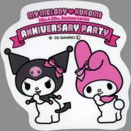 マイメロディ＆クロミ(振り向き/ポーズ一緒) ダイカットステッカー K 「サンリオキャラクターズ MY MELODY・KUROMI ANNIVERSARY PARTY」