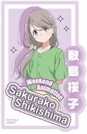 Shikishima Sakurako Clear Sticker "mono"