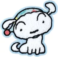 Pajamas White Fluffy Embroidered Sticker "CRAYON Shinchan"