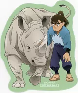 中在家長次 描き下ろし みんなで飼育実習の段ver. ダイカットステッカー 「忍たま乱太郎×東武動物公園 ～みんなで飼育実習の段～」 コラボガラポン B賞