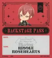 リドル・ローズハート バックステージパス風ステッカー 「ディズニー ツイステッドワンダーランド 3D Magical Live -Blazing Jewel-」 グッズ購入特典