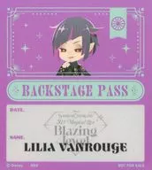 リリア・ヴァンルージュ バックステージパス風ステッカー 「ディズニー ツイステッドワンダーランド 3D Magical Live -Blazing Jewel-」 グッズ購入特典
