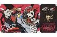 クロウ(Design：A) 「『ペルソナ5 ザ・ロイヤル』＆『ペルソナ5： The Phantom X』×AMOCAFE コラボレーションカフェ トレーディング P5R チケット風ステッカー」