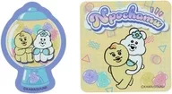 イエロー ステッカー2枚セット 「んぽちゃむ」