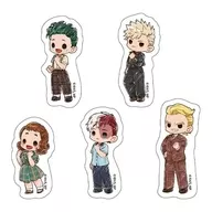 集合 アメリカンレトロver.(グラフアートイラスト) フレークシール(5枚セット) 「僕のヒーローアカデミア」