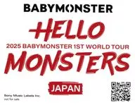 BABYMONSTER オリジナルステッカー 「CD 2025 BABYMONSTER 1st WORLD TOUR ＜HELLO MONSTERS＞ IN JAPAN ～2025.04.13 K-ARENA YOKOHAMA～」 応援店購入特典