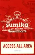 [単品] sumika シリアルナンバー入り レプリカバックステージパスステッカー 「Blu-ray/DVD sumika Live Tour 2025『Vermillion’s』2025.6.29 at SAITAMA SUPER ARENA」 同梱特典
