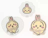 うさぎ(リボン) Go!HARAJUKU スマホに貼れるサイズの3枚セットステッカー 「ちいかわ なんか小さくてかわいいやつ」