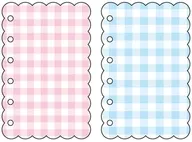 チェック(ピンク×ブルー) シール台紙(リフィル)