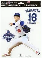 山本由伸#18(ロサンゼルス・ドジャース) WinCraft ドジャース ワールドシリーズ2025優勝ファンデカール
