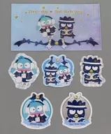 ハンギョドン＆バッドばつ丸 ミニケース付きステッカーSET 「Happyくじ Sanrio characters Holiday Collection」 H賞