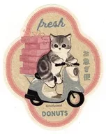 お急ぎ便 COFFEE AND DONUTS スマホに貼れるサイズのステッカー 「mofusand」