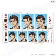 エレン・イェーガー 証明写真風ステッカー 「進撃の巨人」