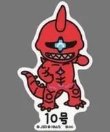 怪獣10号(10号さん) ビニールステッカー 「怪獣8号×おえかきさん」