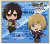 Mikasa Ackermann & Armin Arlert Mame Shikishi "Attack on Titan in JOYSOLIS -Season3 - 1st" Carnival Game Prize