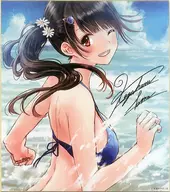 Kazuharu Kina illustration reproduction with signature colored paper,' Kazuharu Kina works collection Waharu-high school memorial - three years of me and her -' axial center Purchase benefits