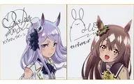 Bull McQueen & Satono Diamond Cast Duplicate with signature Painted Colored Paper 2-Pack Set "Blu-ray Uma Musume Pretty Derby Season2 3-4 volume" TOHO animation STORE linked Purchase benefits