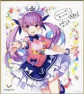 湊あくあ 出演者コメント付き ミニ色紙 「バーチャルYouTuber V-Carnival VOL.2」