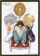 Entrance privilege for the second half of "Death Note Exhibition DEATH NOTE EXHIBITION", mini colored paper color "L (chair) & Melo & Nia (profile)"
