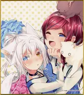 白椛雪＆彩野りこ(デザインB) ミニ色紙 「DMMスクラッチ! 猫娘症候群」 D-3賞