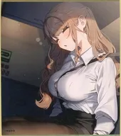 児玉(姉) タクシー ビジュアル色紙 「DMMスクラッチ! イラストレーター 咲良ゆき」 E-9賞