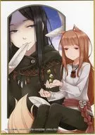 架け替えカバー3巻 A6ミニ色紙 「くじ引き堂 狼と香辛料 オンラインくじVol.2」 D-3賞