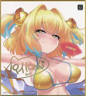 パイン(天才ビキニ) 複製キスマーク付き!サイン色紙 「コナミ プレミアムくじ ONLINE ボンバーガール パインがいっぱいくじ」 C-6賞