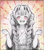 甘露寺蜜璃(仲敷公実子イラスト) 「アニメ 鬼滅の刃 柱稽古ダイニング・柱ダイニング 新規ランダム複製ミニ色紙B WEB SHOPくじ」