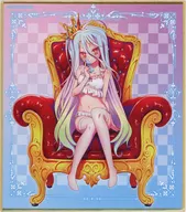 白(全身) 「ノーゲーム・ノーライフ POP UP SHOP ～パジャマパーティー～ 描き下ろしトレーディングミニ色紙 ナイトウェア ver.」