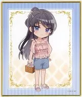 桜島麻衣 夏のおでかけ ミニ ミニ色紙 「くじ引き堂 青春ブタ野郎はサンタクロースの夢を見ない オンラインくじ」 D-5賞