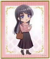 桜島麻衣 大学生 ミニ ミニ色紙 「くじ引き堂 青春ブタ野郎はサンタクロースの夢を見ない オンラインくじ」 D-7賞