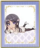 桜島麻衣 寝そべり ミニ ミニ色紙 「くじ引き堂 青春ブタ野郎はサンタクロースの夢を見ない オンラインくじ」 D-9賞
