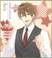 エース(スペードの国のアリス ～Wonderful Black World～) ミニ色紙 「くじ引き堂 オトメイト “with sweets” B’s-LOGオンラインくじ」 C-7賞