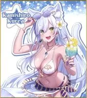 神城くれあ 水着 白銀ver.(描き下ろし) ミニ色紙 「DMMスクラッチ! バーチャルYouTuber 神城くれあ スクラッチ第三弾」 D-5賞