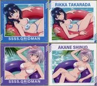 全4種セット ミニ色紙 「DMMスクラッチ! TVアニメ SSSS.GRIDMAN 水着 スクラッチ」 D賞