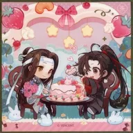 魏無羨＆藍忘機 共度芳辰シリーズ 色紙 「魔道祖師 七周年限定POP UP STORE in上海」