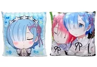 All 2 types set Rem and ram cushion "Ichiban KUJI Re:ZeRo Starting Life in Another World ~ Happy Birthday REM & RAM! ~" B Prize