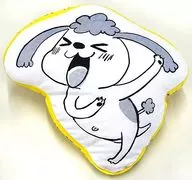 Inu-kun Die Cut Cushion 「 It's fun to have both a dog and a cat in 」 every day.
