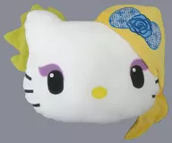 Yoshikitty(YOSHIKI)BIG face抱枕(蝴蝶结/蓝色)"X JAPAN YOSHIKI×hello kitty>Round One限定
