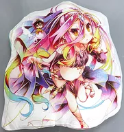 White (NO GAME NO LIFE) Fair Drawing Oroshi Die Cut Cushion "KUJI Hikido MF Bunko J Summer School Festival 2022 Online KUJI" A-2 Prize