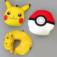 Travesseiro de pescoço de 3 vias (amarelo) "Pokémon" que pode ser transformado em uma bola de monstro ou Pikachu