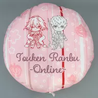 泛塵 & Ochidori Jumonji Yari Floor Cushion "Sword Ranmai -ONLINE - × Shimamura"