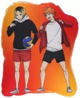 Die-cut mini cushion "Haikyu!!!" drawn from HINATA SHOYO & Kozume Kenma