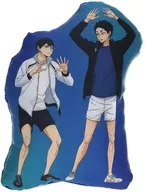 Die-cut mini cushion "Haikyu!!!" drawn from Kageyama Tobio & AKAASHI KEIJI