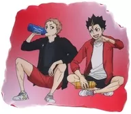 Nishiya Evening & Yaku Morisuke Drawing Die Cut Mini Cushion "Haikyu!!!"