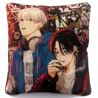 Die Cut Cushion "KUJI Mate Pink Heart Jam" B-1 Prize 灰賀 & Kimie (Same Size) same size)