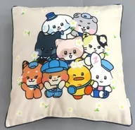 デニム風クッション 「エニマイくじ zeroni -INDIGO FLOWER POP-」 ラスト賞